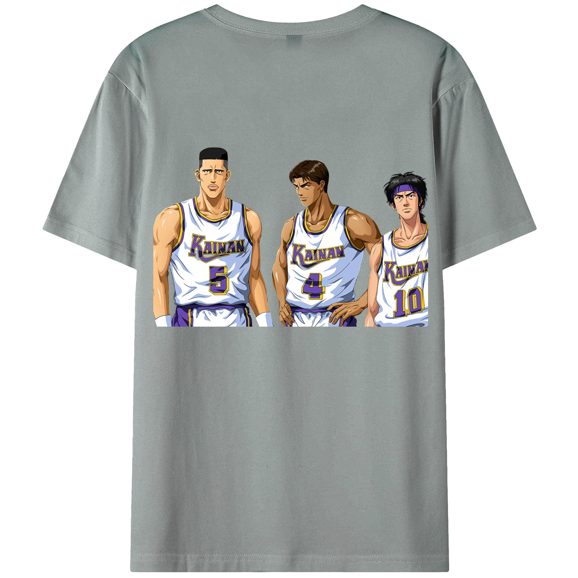 （画像用） SLAM DUNK／スラムダンク 綿100％ メンズ半袖Tシャツ（バックプリント） 通気性